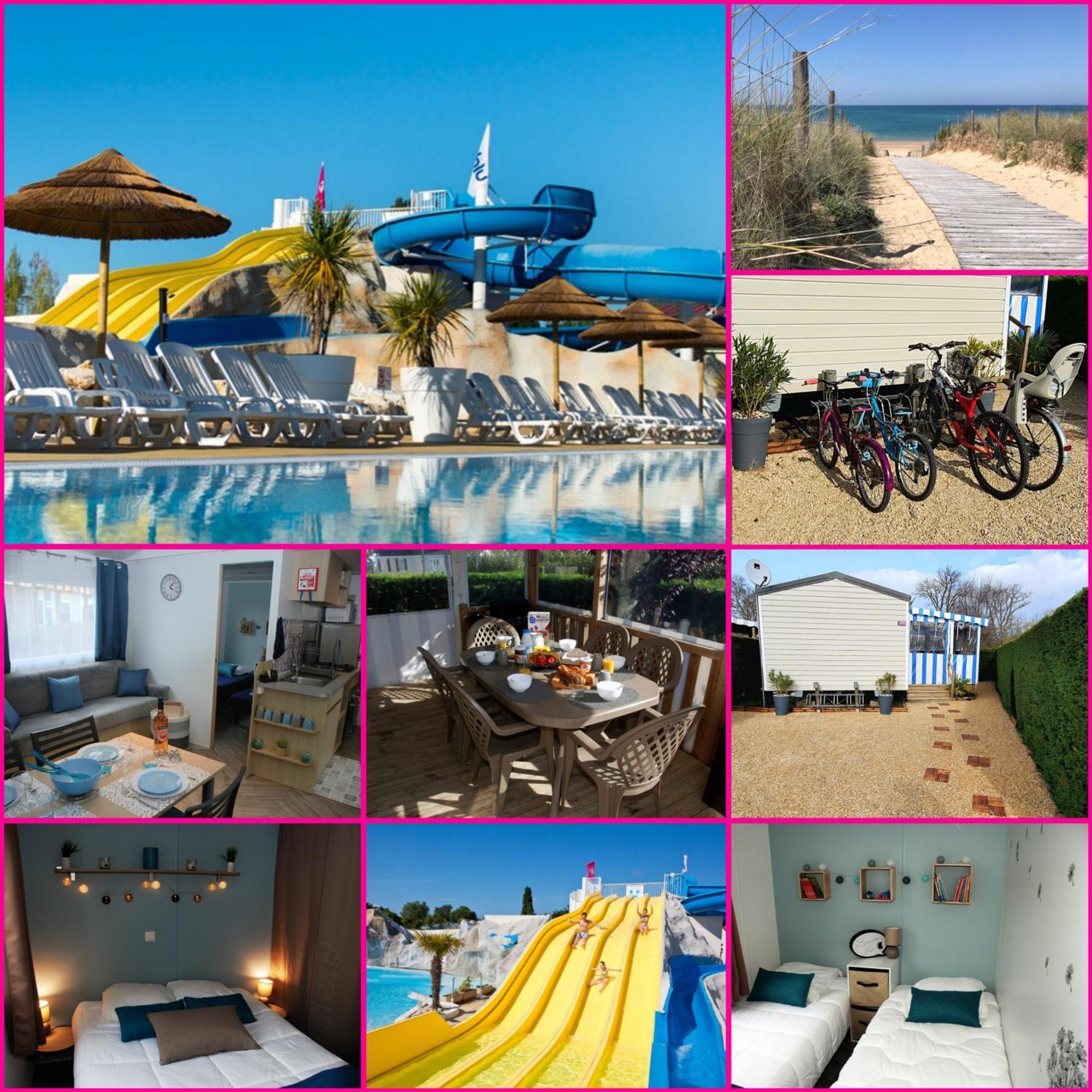 Mobilhome 2Ch Climatise-Terrasse Fermee-4 Velos-Camping 4 Etoiles Les Charmettes Les Mathes Exteriér fotografie